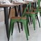 Flash Furniture Green Metal Stack Chair with Teak Poly Resin Seat CH-31230-GN-PL1T-GG - alternate 9
